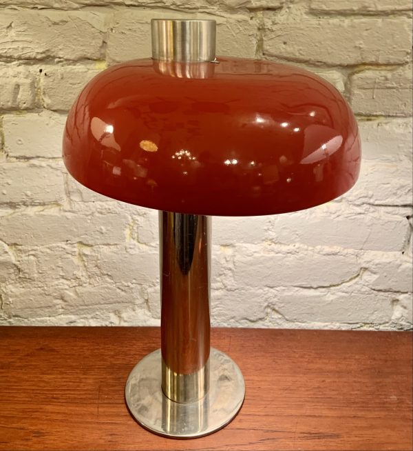 Hooded Aluminum Table Lamp attr. Robert Sonneman