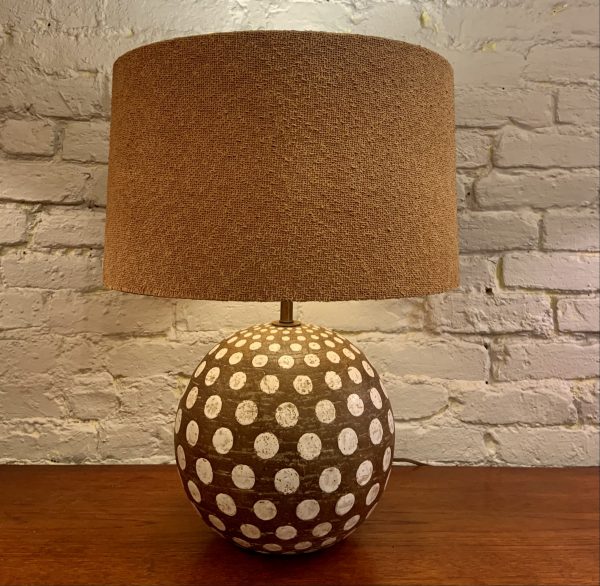 Ugo Zaccagnini Ceramic Orb Lamp with Polka Dots