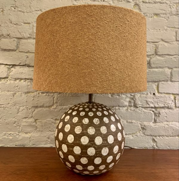 Ugo Zaccagnini Ceramic Orb Lamp with Polka Dots