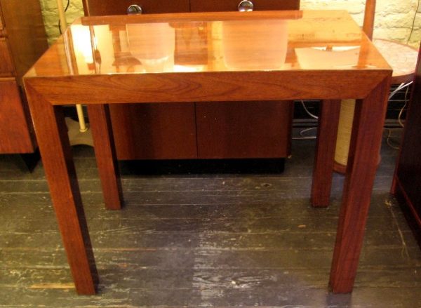 Small Walnut Parsons Style Writing Table