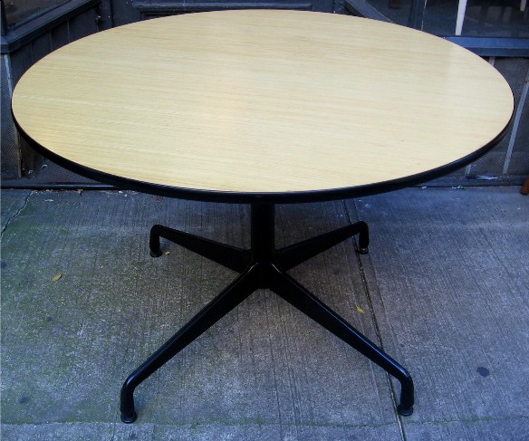 Eames Aluminum Group Table with Ash Top