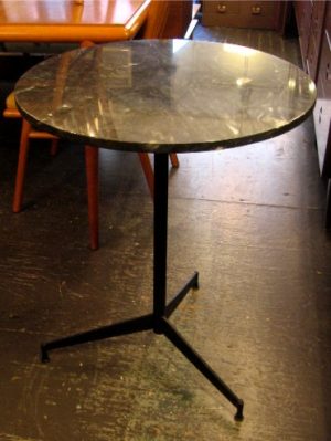 Iron and Marble Cigarette Table after Paul McCobb