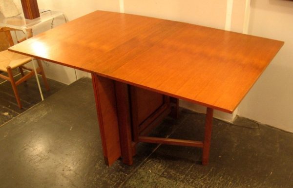 assive Teak Extension Table In the Style of Bruno Matheson