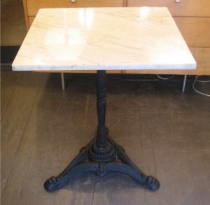 Cast Iron and Marble Cafe Table