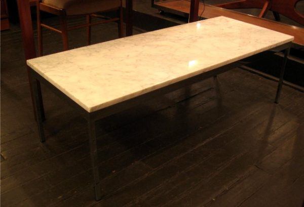 Chrome and Marble Coffee Table