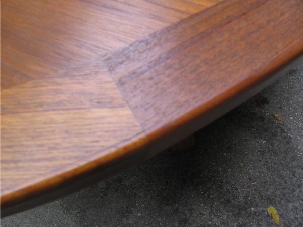 Large Teak Oval Danish Extension Table
