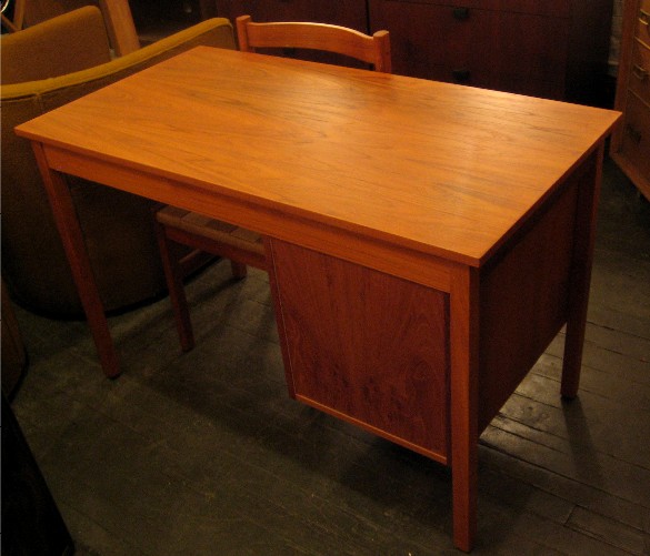 Small Teak Desk and Chair from Denmark