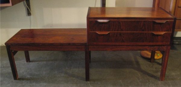 Rosewood Hall Bench/Table and Two Drawer Chest
