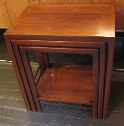 Rosewood and Mahogany Nesting Tables