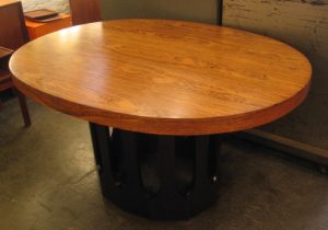 Harvey Probber Bleached Rosewood Oval Dining Table