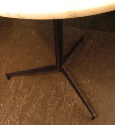 Marble and Steel Cafe Table after Paul McCobb