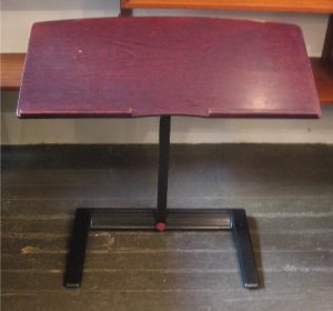 Herman Miller Adjustable Keyboard Stand with Walnut Tray