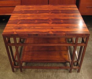 Rosewood and Mahogany Side Table by Baker