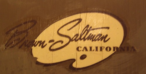 Brown Saltman Walnut Side Table
