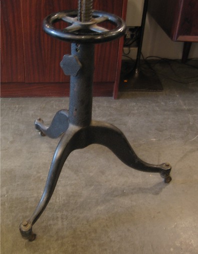 Industrial Cast Iron Adjustable Tray Table