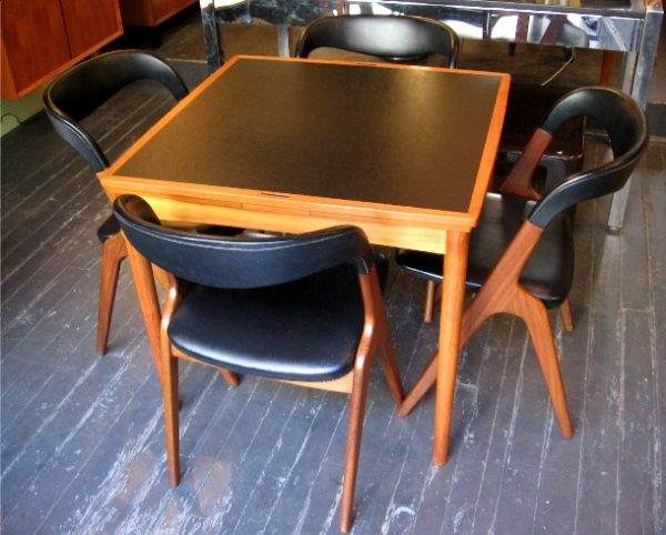 Teak Extension Game/Dining Table & Chairs