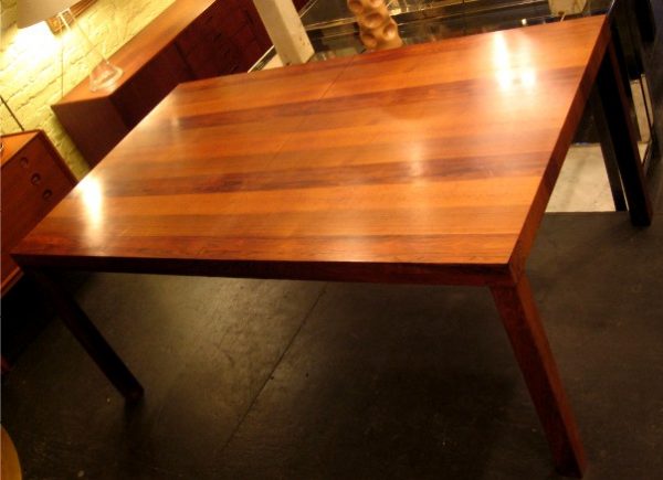 Rosewood, Mahogony and Walnut Parsons Dining Table