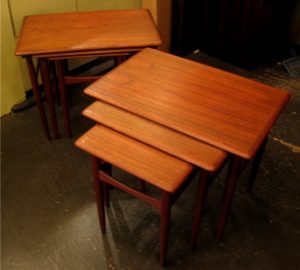 Pair of 1960's Set of Teak Nesting Tables