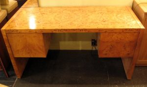 Double Pedestal Burlwood Desk