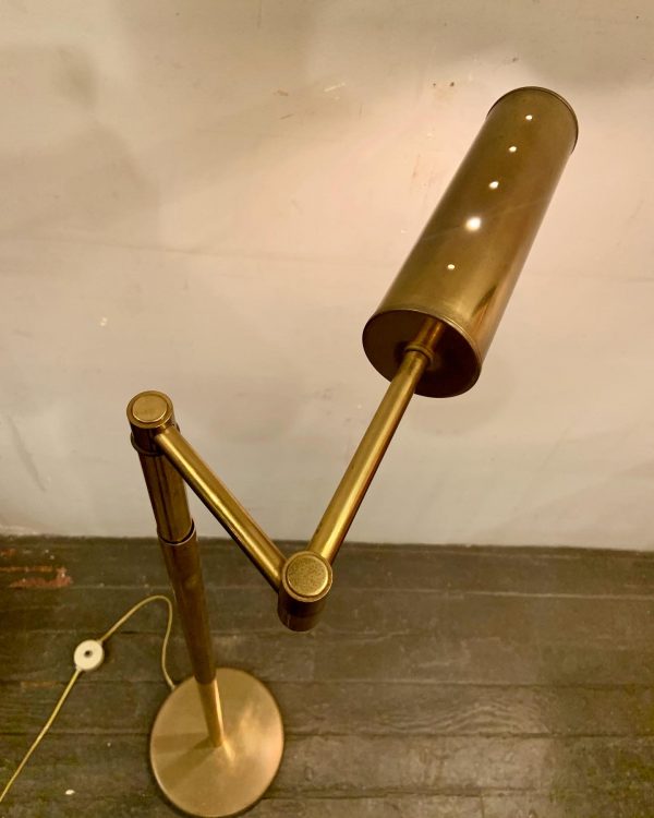 Nessen Telescoping Swing Arm Brass Pharmacy Lamp