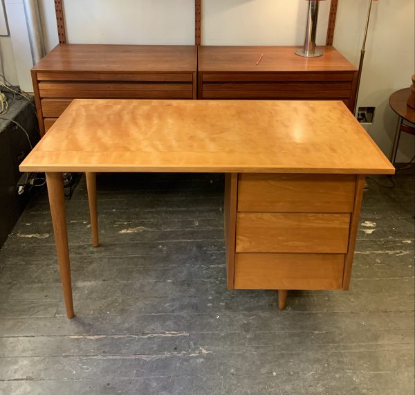 Early Single Pedestal Desk by Knoll