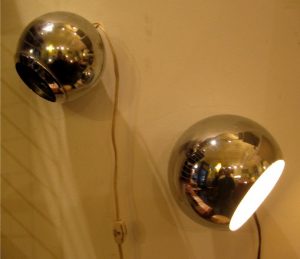 1970s Chrome Sphere Task Lamps