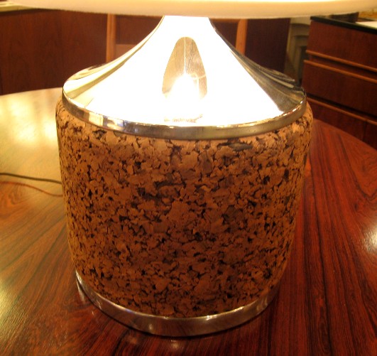 1970s Cork Table Lamp