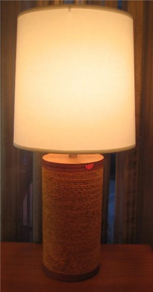 Gregory A Van Pelt Cardboard and Plywood Table Lamp