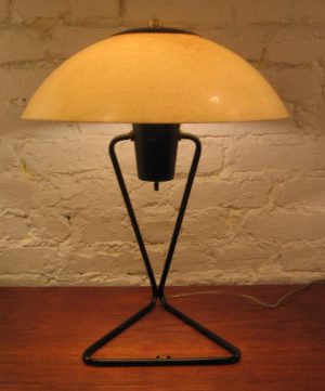 1950s Metal and Fiberglass Adjustable Lamp