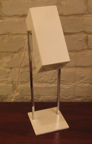 1970s Robert Sonneman Chrome and Lacquered Metal Task Lamp
