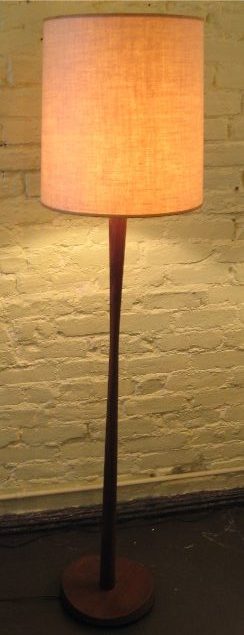 1960's Walnut Floor Lamp