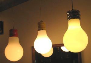 1970s Light Bulb Pendant Lamp