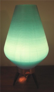 1970s Ribbed Plastic Lamp