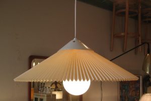 1970s Pleated Plastic Pendant Lamp