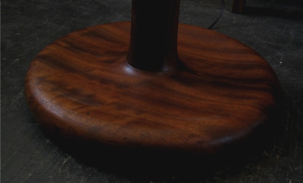 1970's Walnut Floor Lamp