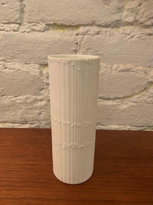 Line Drops White Porcelain Bisque Vase by Tapio Wirkala for Rosenthal