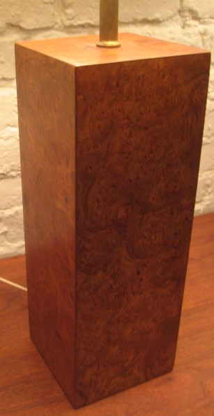 Burl Wood Table Lamp by Paul Mayan