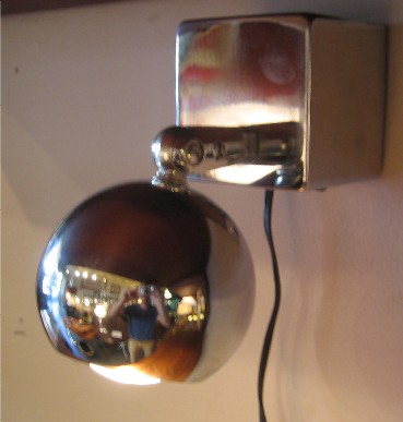 Chrome Cube and Ball Lamp by Tensor