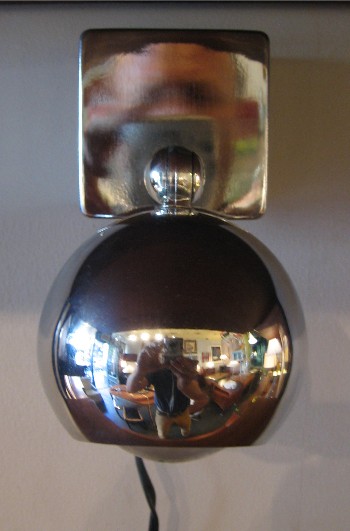 Chrome Cube and Ball Lamp by Tensor
