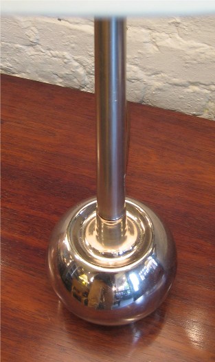 Chrome Apple Lamp with Elongated Neck