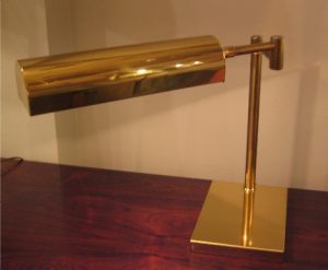Brass Swing Arm Task Lamp in the style of Koch & Lowy