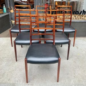 Set of Six Model 82 Dining Chairs by Niels Moller