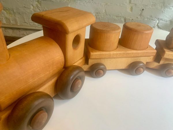 Vintage Four Car Wooden Train by Yensho