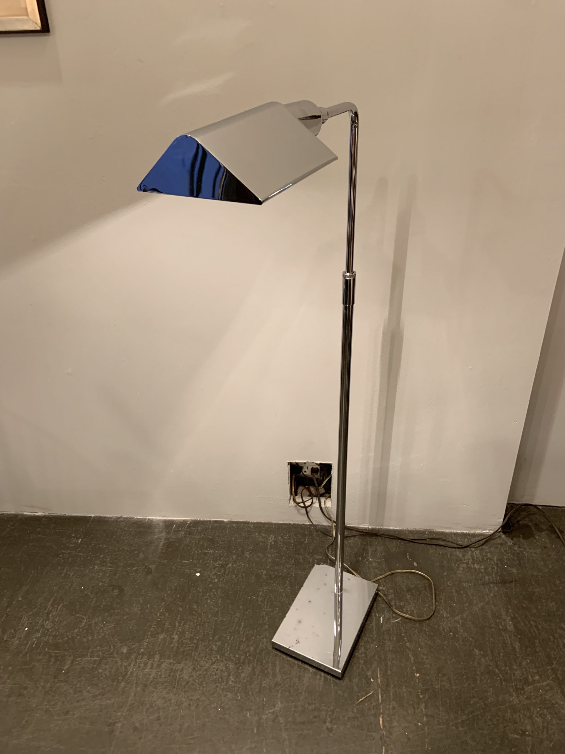 Koch and Lowy Chrome Tent Shade Pharmacy Lamp