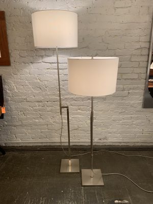 1970s Laurel Adjustable Floor Lamps With Nickel Finish