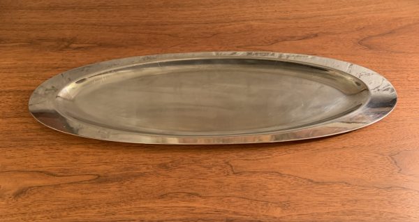 Long Oval Stainless Serving Tray by Sambonet, Italy