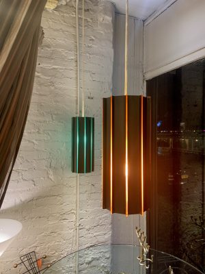 Pair of Ten Sided Pendant Lamps