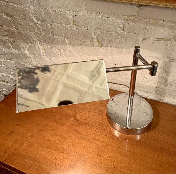 Chrome Swing Arm Task Lamp with Tent Shade