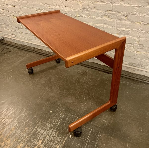 Cantilevered Teak Typing Table from Denmark