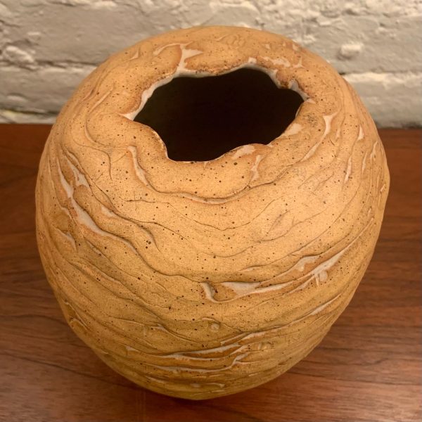 Brutalist Ceramic Coil Vase